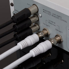 Maplin Satellite Extension Cable Coaxial Twin F Type Male to Twin F Type Female - White, 3m