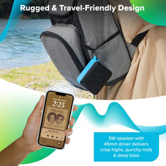 Maplin Waterproof Portable Bluetooth Speaker with Carabiner Clip