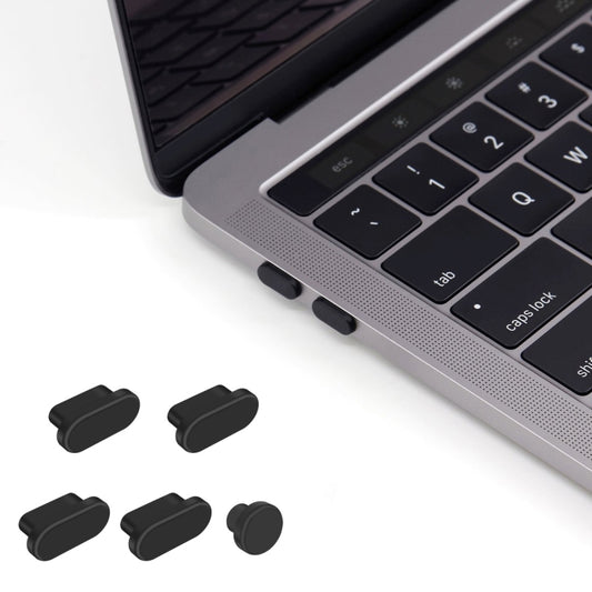 ENKAY 5 in 1 Dustproof Plugs About Charging Port for MacBook 12 inch / MacBook Pro 13.3 / 15.4 inch (2016/2017)