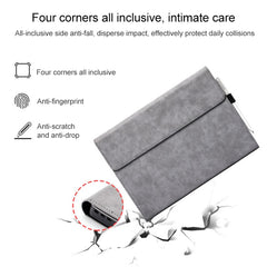 For Microsoft Surface Pro 7 / 7+ South African Sheepskin Magnetic Horizontal Flip Leather Case + Power Supply Bag with Pen Slot & Holder, Case + Power Supply Bag