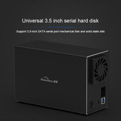Blueendless USB-B Interface 3.5 inch 2 Bay RAID Combination Array HDD External Enclosure, USB-B