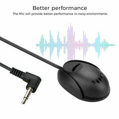 ZJ010MR Mono 2.5mm Angle Head Plug Car Navigation GPS Speaker External Paste Bluetooth Microphone, Length: 3m, 2.5mm