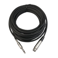 10m XLR 3-Pin Female to 1/4 inch (6.35mm) Mono Shielded Microphone Mic Cable, Length: 10m