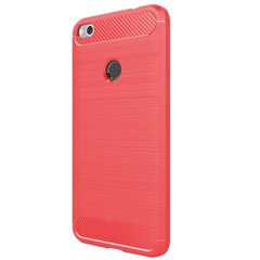 For Huawei  P8 Lite (2017) Brushed Carbon Fiber Texture Shockproof TPU Protective Case, Huawei P8 Lite (2017)
