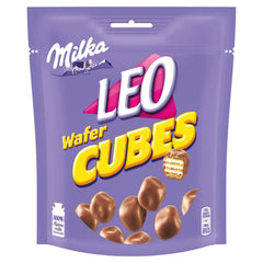 Milka Leo Cubes pouch of milk chocolate covered wafer pieces