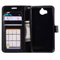 For Huawei  Y5 (2017) Crazy Horse Texture Horizontal Flip Leather Case with Holder & Card Slots & Wallet & Photo Frame , Huawei Y5 (2017)