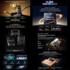 Ulefone Armor 28 Ultra Rugged Phone, 16GB+1TB, Night Vision, 10600mAh, 6.67 inch Android 14 MediaTek Dimensity 9300+ Octa Core, Network: 5G, NFC