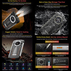 Blackview BV8200 Rugged Phone, 12GB+256GB, 6.5 inch + 1.3 inch Android 14 MediaTekHelio G100 MT8781, Network: 4G, NFC