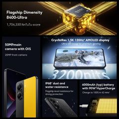 Xiaomi POCO X7 Pro 5G Global, 12GB+256GB, In-screen Fingerprint, 6.67 inch Xiaomi HyperOS 2 MediaTek Dimensity 8400-Ultra Octa Core, NFC, Network: 5G