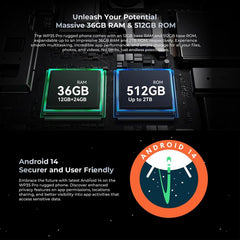 Oukitel WP35 Pro 5G Rugged Phone, 12GB+512GB, 6.6 inch MediaTek Dimensity 6300 Octa Core, NFC, OTG, Network: 5G