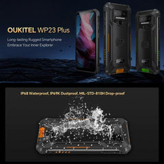 Oukitel WP23 Plus Rugged Phone, 8GB+256GB, 6.52 inch Android 14.0Unisoc T606 Octa-core, NFC, OTG, Network: 4G