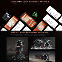 Oukitel WP55 Pro 5G Rugged Phone, 16GB+512GB, 108MP Camera, Fingerprint Identification, 6.6 inch Android 15 MediaTek Dimensity 7025 Octa Core, NFC, OTG, Network: 5G