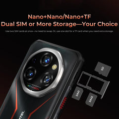 Oukitel WP55 5G Rugged Phone, 12GB+256GB, 108MP Camera, Fingerprint Identification, 6.6 inch MediaTek Dimensity 7025 Octa Core, NFC, OTG, Network: 5G