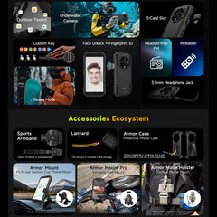 Ulefone Armor X32 Rugged Phone, 8GB+256GB, Night Vision, 5.65 inch Android 14 MediaTek Helio G91 Octa Core, Network: 4G, NFC, OTG