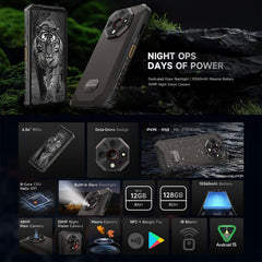 Ulefone Armor X16, 6GB+128GB, Night Vision, IP68/IP69K Rugged Phone, 6.56 inch Android 15 MediaTek Helio G91 Octa Core, Network: 4G, NFC, OTG