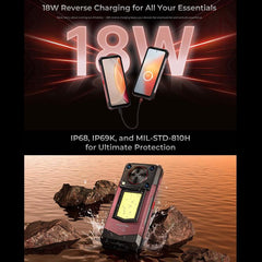 Oukitel WP56 Rugged Phone, 12GB+512GB, 108MP Camera, Fingerprint Identification, 6.8 inch Android 15 MTK Dimensity 7050 Octa Core, NFC, OTG, Network: 5G
