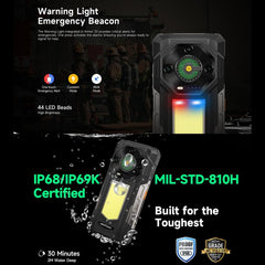 Ulefone Armor 33 Rugged Phone, 12GB+512GB, 6.95 inch Android 15 MediaTek Helio G100 Octa Core, Network: 4G, OTG, NFC, LED Light