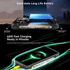 Ulefone Armor 33 Rugged Phone, 12GB+512GB, 6.95 inch Android 15 MediaTek Helio G100 Octa Core, Network: 4G, OTG, NFC, LED Light