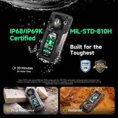 Ulefone Armor 33 Pro Rugged Phone, 16GB+512GB, Night Vision, 6.95 inch + 3.4 inch Dual Screen Android 14 MediaTek Dimensity 7300X Octa Core, Network: 5G, OTG, NFC