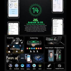 Ulefone Armor 33 Pro Rugged Phone, 16GB+512GB, Night Vision, 6.95 inch + 3.4 inch Dual Screen Android 14 MediaTek Dimensity 7300X Octa Core, Network: 5G, OTG, NFC