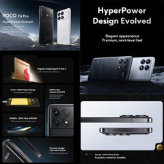 Xiaomi POCO F6 Pro Global, 12GB+256GB, In-screen Fingerprint, 6.67 inch Xiaomi HyperOS Snapdragon 8 Gen 2 Octa Core 3.19GHz, NFC, Network: 5G