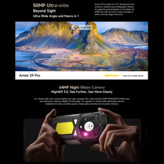 Ulefone Armor 29 Pro Rugged Phone, 16GB+512GB, Night Vision, 6.67 inch + 1.04 inch Android 15 MediaTek Dimensity 7400 Octa Core, Network: 5G, OTG, NFC