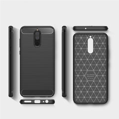 For Huawei  Mate 10 Lite Brushed Carbon Fiber Texture TPU Shockproof Anti-slip Soft Protective Back Cover Case, For Mate 10 Lite