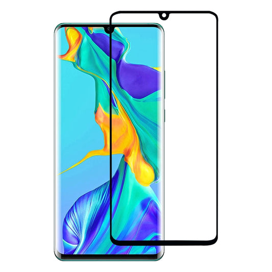 Edge Glue 3D Curved Edge Full Screen Tempered Glass Film for Huawei P30 Pro, For Huawei P30 Pro(Black)(1 PC)