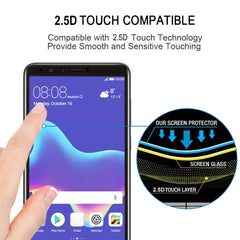 0.26mm 9H 2.5D Anti-scratch Silk-screen Tempered Glass Full Screen Film for Huawei Y9 (2018), For Y9 (2018) (1 PCS) Black