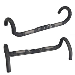 TOSEEK Full Carbon Fiber Road Bike Bent Handlebar Groove Outside Line Handle, Size: 440mm (UD Black), 440mm
