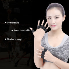 10 PCS Elastic Polyester Sports Finger Support Guards, Size: 3.5 x 3cm (Black), Protect Fingers