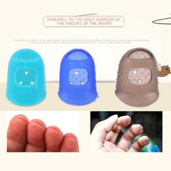 10 PCS Guitar Ukulele Stringed Instrument Finger Protector Anti-pain Finger Cap in Random Color Delivery(Size: M)