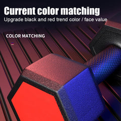 10KG Household Glue Fitness Hexagon Dumbbells