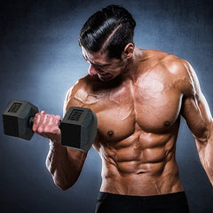 10KG Household Glue Fitness Hexagon Dumbbells