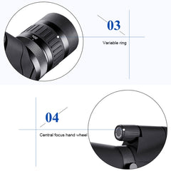 HTK-72 20x-60x High Definition Night Vision Zoom Monocular Telescope for Outdoor Camping Birdwatching with Tripod, 20 x 60