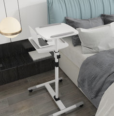 ProperAV Mobile Desk Workstation & Projector Stand - White