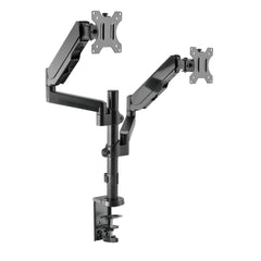 ProperAV Desk Monitor Mount 17" - 32" Extra Height Dual Articulated Swing Arm VESA Max 100x100
