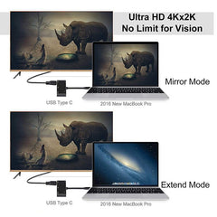 V126 UCB-C / Type-C Male to PD + HDMI + VGA + Audio + USB 3.0 Female 5 in 1 Converter, 5 in 1