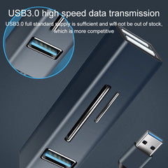 15101 5 in 1 USB3.0 to 3 x USB + SD / TF Card Reader HUB Adapter, USB3.0