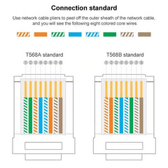 10pcs Cat6e Unshielded Pass Through RJ45 Connector Modular Plug, Cat6e Unshielded Pass