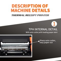 ZJ-8360-L USB Bluetooth Wireless Auto-cutter 80mm Thermal Receipt Printer