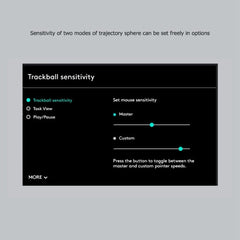Logitech MX ERGO 440DPI Bluetooth + Unifying Dual-mode Wireless Trackball Optical Mouse, MX ERGO