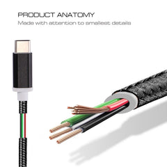 USB-C / Type-C Male to 3.5mm Female Weave Texture Audio Adapter, Length: about 10cm