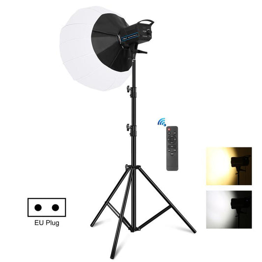 PULUZ 220V 120W Studio Video Light + 2.8m Light Holder + 65cm Foldable Lantern Softbox Photography Kit