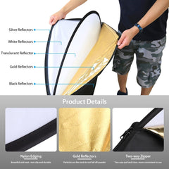 PULUZ LED Light Studio Softbox Photography Kit with Background & Reflective & Tripod Mount & Sandbags