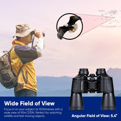 PRAKTICA Falcon 12x50mm Multi Coated Porro Prism Field Binoculars - Black