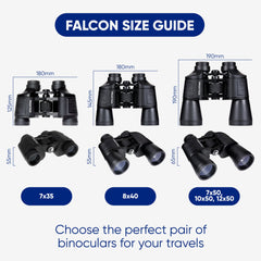 PRAKTICA Falcon 10x50mm Porro Prism Field Binoculars - Black