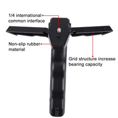 PULUZ Grip Folding Tripod Mount with Adapter & Screws for GoPro, Insta360, DJI and Other Action Cameras, Load Max: 2kg