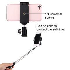 PULUZ 1/4 inch Hot Shoe Tripod Head + Tripod Stand Clamp for iPhone, Samsung, Huawei, HTC, 5.5cm - 8cm Width Smartphones