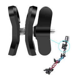 PULUZ Ball Clamp Close Hole Diving Camera Bracket CNC Aluminum Spring Flashlight Clamp for Diving Underwater Photography System